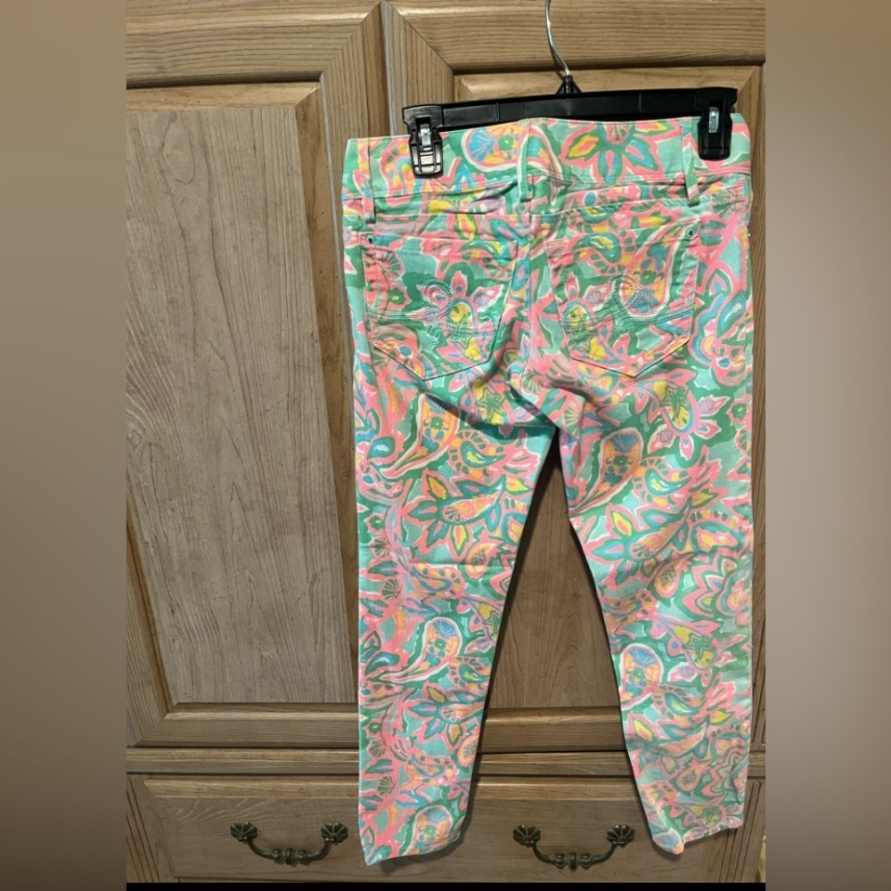 Lilly Pulitzer Worth Skinny Mini Jeans – Sand Bar Blue “Make A Splash” – Size 00 - Picture 13 of 15